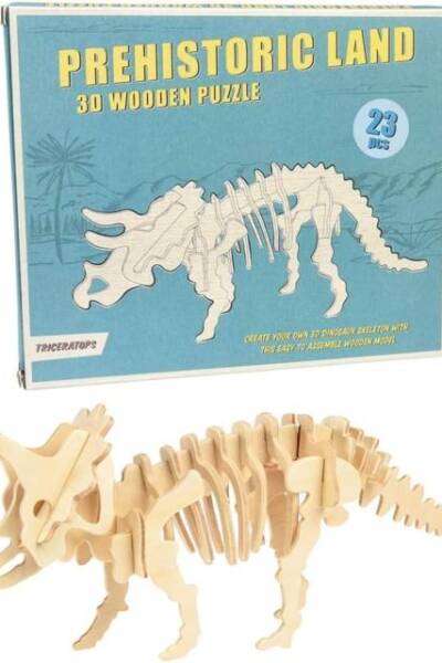 3D wooden puzzle – Triceratops 3D wooden puzzle – Triceratops