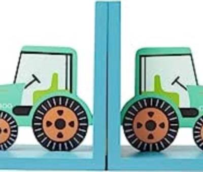Green Tractor Bookends Green Tractor Bookends