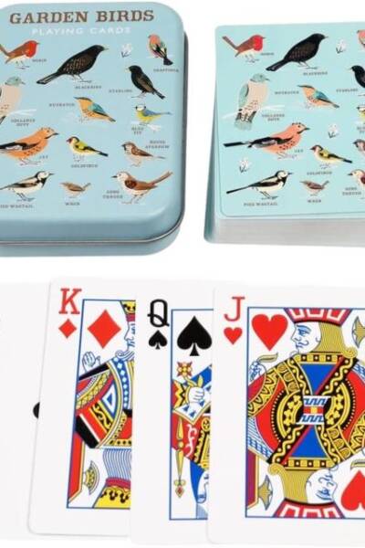 Playing cards in a tin – Garden Birds Playing cards in a tin – Garden Birds