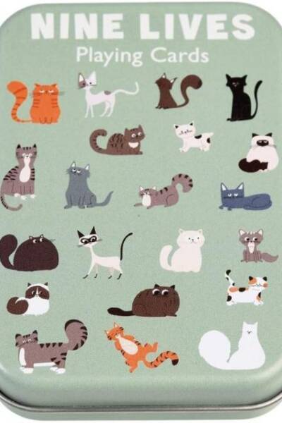 Playing cards in a tin – Nine Lives