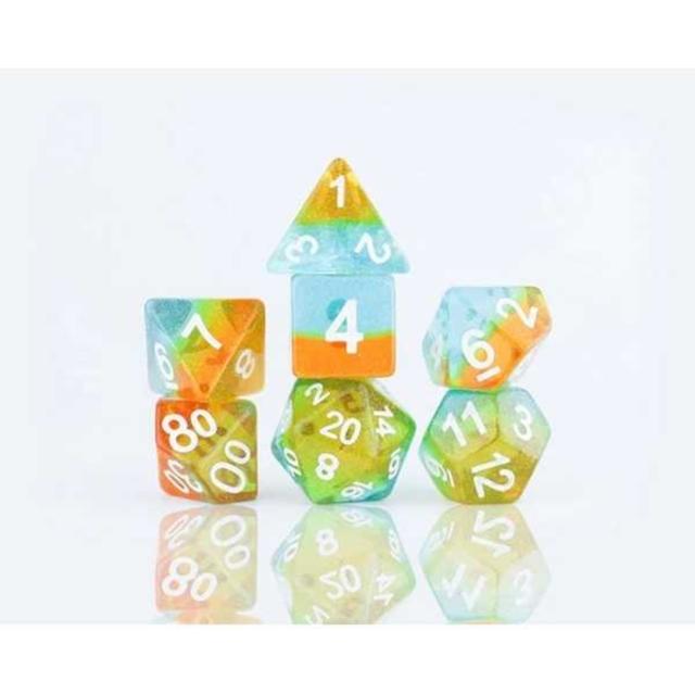 Sirius Dice – Celestial Ocean Dusk Polyhedral Dice Set Sirius Dice – Celestial Ocean Dusk Polyhedral Dice Set
