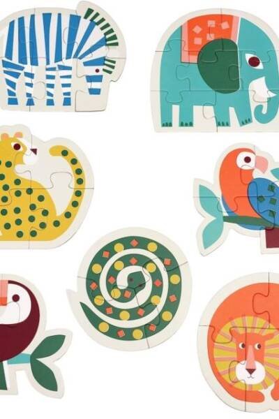 Set of 7 puzzles - Wild Wonders