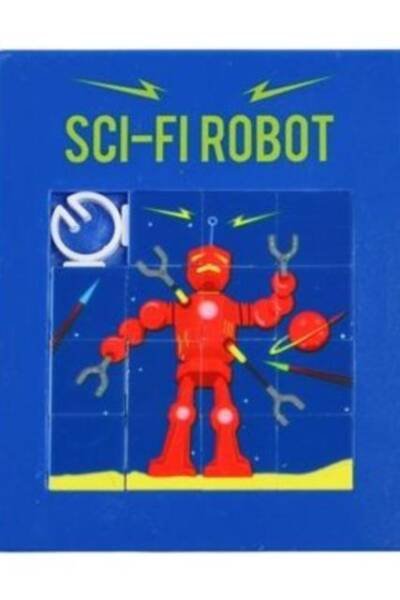 Slide puzzle - Sci-fi robot