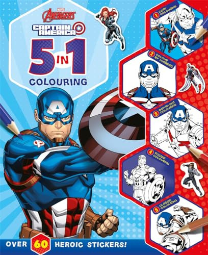Marvel Avengers Captain America: 5 in 1 Colouring Marvel Avengers Captain America: 5 in 1 Colouring