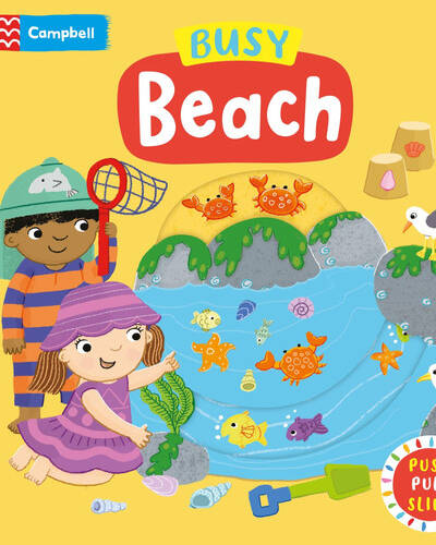 Busy Beach : A Push, Pull, Slide Book