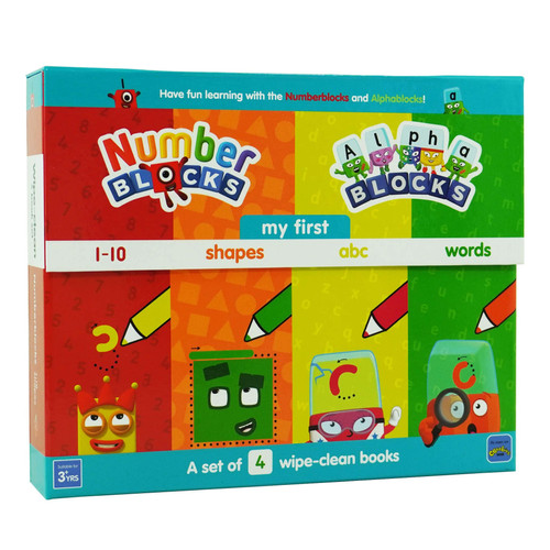 Numberblocks and Alphablocks: My First Numbers and Letters Set (4 wipe-clean books with pens included) Numberblocks and Alphablocks: My First Numbers and Letters Set (4 wipe-clean books with pens included)