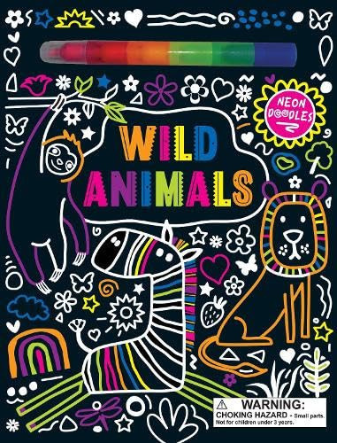 Neon Doodles Book – Wild Animals : 1 Neon Doodles Book – Wild Animals : 1