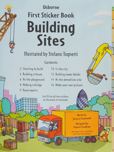 First Sticker Book Building Sites First Sticker Book Building Sites