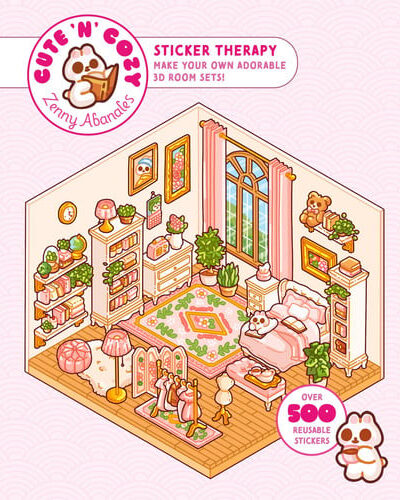 Cute ‘n’ Cozy Sticker Therapy : Make Your Own Adorable Room Sets! Over 500 Reusable Stickers Cute ‘n’ Cozy Sticker Therapy : Make Your Own Adorable Room Sets! Over 500 Reusable Stickers