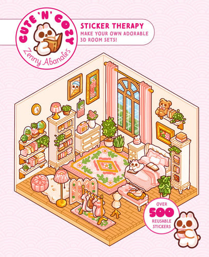 Cute ‘n’ Cozy Sticker Therapy : Make Your Own Adorable Room Sets! Over 500 Reusable Stickers Cute ‘n’ Cozy Sticker Therapy : Make Your Own Adorable Room Sets! Over 500 Reusable Stickers
